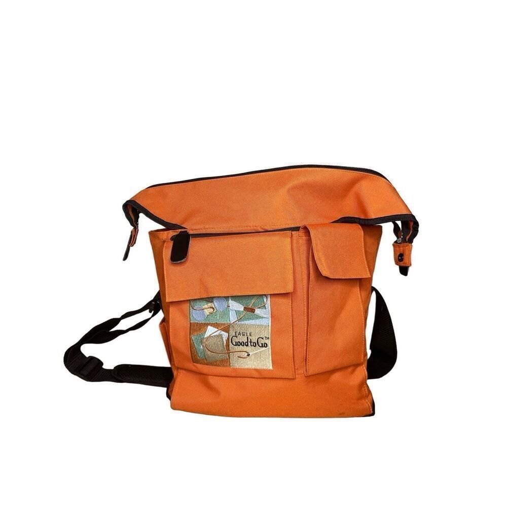 Eagle Good to Go Orange Craft Knitting Bag Large Shoulder Strap